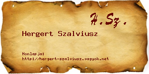 Hergert Szalviusz névjegykártya